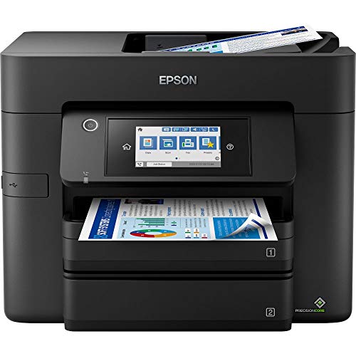 Epson Workforce Pro WF-4830DTWF 4-in-1 Business Tintenstrahl-Multifunktionsgerät (Drucker, Scanner, Kopierer, Fax, ADF, WiFi, Ethernet, NFC, Full-Duplex, Einzelpatronen, DIN A4) schwarz - EDV-Guru (Guru e.U.)
