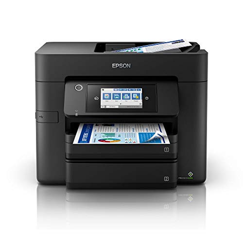 Epson Workforce Pro WF-4830DTWF 4-in-1 Business Tintenstrahl-Multifunktionsgerät (Drucker, Scanner, Kopierer, Fax, ADF, WiFi, Ethernet, NFC, Full-Duplex, Einzelpatronen, DIN A4) schwarz - EDV-Guru (Guru e.U.)