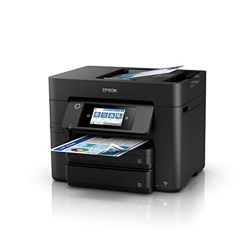 Epson Workforce Pro WF-4830DTWF 4-in-1 Business Tintenstrahl-Multifunktionsgerät (Drucker, Scanner, Kopierer, Fax, ADF, WiFi, Ethernet, NFC, Full-Duplex, Einzelpatronen, DIN A4) schwarz - EDV-Guru (Guru e.U.)