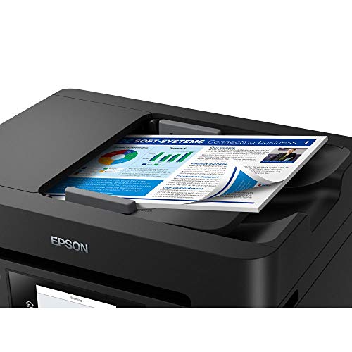 Epson Workforce Pro WF-4830DTWF 4-in-1 Business Tintenstrahl-Multifunktionsgerät (Drucker, Scanner, Kopierer, Fax, ADF, WiFi, Ethernet, NFC, Full-Duplex, Einzelpatronen, DIN A4) schwarz - EDV-Guru (Guru e.U.)