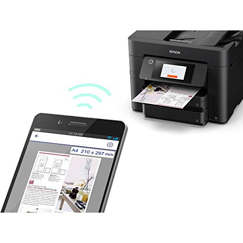 Epson Workforce Pro WF-4830DTWF 4-in-1 Business Tintenstrahl-Multifunktionsgerät (Drucker, Scanner, Kopierer, Fax, ADF, WiFi, Ethernet, NFC, Full-Duplex, Einzelpatronen, DIN A4) schwarz - EDV-Guru (Guru e.U.)
