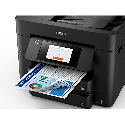 Epson Workforce Pro WF-4830DTWF 4-in-1 Business Tintenstrahl-Multifunktionsgerät (Drucker, Scanner, Kopierer, Fax, ADF, WiFi, Ethernet, NFC, Full-Duplex, Einzelpatronen, DIN A4) schwarz - EDV-Guru (Guru e.U.)