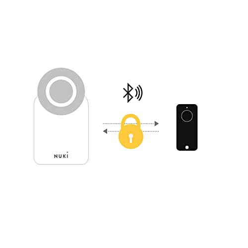 Nuki Fob, elektrikli kapı açıcı, bir düğmeye dokunarak kilitleme, Nuki Smart Lock için uzatma, elektronik kapı kilidi, otomatik kapı açıcı, Bluetooth anahtarlık, Nuki Smart Home - EDV-Guru (Guru e.U.)