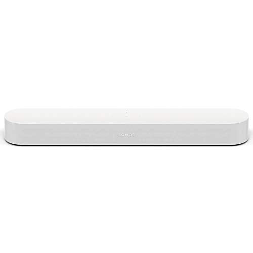 Sonos Beam Smart Soundbar, blanc - Barre de son TV compacte pour le streaming de télévision et de musique avec WiFi, commande vocale Alexa, Google Assistant et HDMI ARC - Enceinte TV et musique compatible AirPlay - EDV-Guru (Guru e.U.)