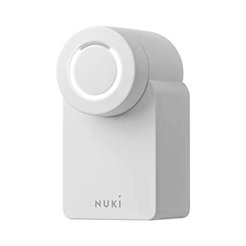 Nuki Smart Lock 3.0, slim deurslot voor sleutelloze toegang zonder ombouw, achteraf te monteren elektronisch deurslot, AV-TEST gecertificeerd, wit - EDV-Guru (Guru e.U.)
