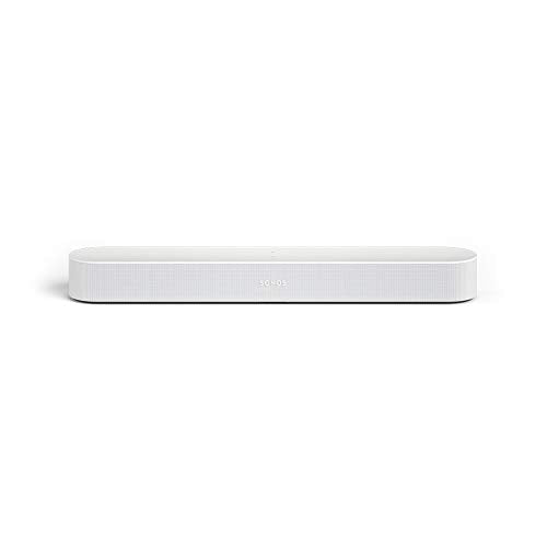 Sonos Beam Smart Soundbar, blanc - Barre de son TV compacte pour le streaming de télévision et de musique avec WiFi, commande vocale Alexa, Google Assistant et HDMI ARC - Enceinte TV et musique compatible AirPlay - EDV-Guru (Guru e.U.)