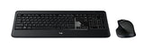 Set mouse-ul tastatură fără fir Logitech MX900 Premium, conexiune la 2,4 GHz prin receptor USB, mouse MX cu funcție de comutare ușoară, taste iluminate din spate, PC/laptop, aspect NL QWERTY - negru - EDV-Guru (Guru e.U.)