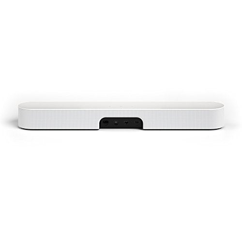 Sonos Beam Smart Soundbar, blanc - Barre de son TV compacte pour le streaming de télévision et de musique avec WiFi, commande vocale Alexa, Google Assistant et HDMI ARC - Enceinte TV et musique compatible AirPlay - EDV-Guru (Guru e.U.)
