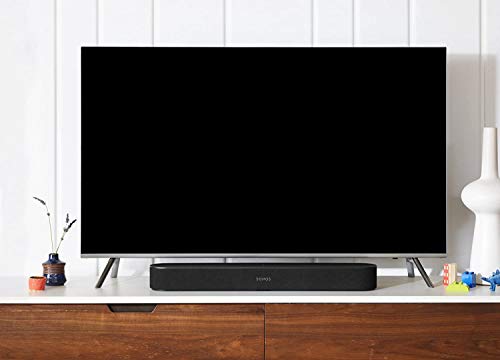 Sonos Beam Smart Soundbar, noir - Barre de son TV compacte pour le streaming de télévision et de musique avec WiFi, commande vocale Alexa, Google Assistant et HDMI ARC - Enceinte TV et musique compatible AirPlay - EDV-Guru (Guru e.U.)