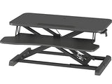 BONTEC Steh-Sitz Schreibtisch Steharbeitsplatz Stehpult Standtisch Ergonomische Höhenverstellbar für PC-Computerbildschirm, Laptop | 80x40cm Plattform mit Tastaturablage, 15 kg Kapazität - EDV-Guru (Guru e.U.)