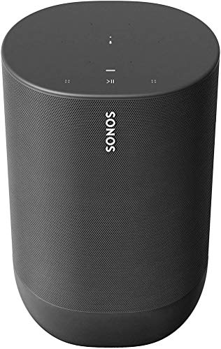 Sonos Move Smart Speaker (waterdichte WiFi- en Bluetooth-luidspreker met Alexa-spraakbediening, Google Assistant en AirPlay 2 - draadloze buitenmuziekdoos met batterij voor muziekstreaming) zwart - EDV-Guru (Guru e.U.)
