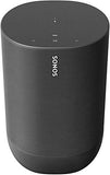 Sonos Move Smart Speaker (waterdichte WiFi- en Bluetooth-luidspreker met Alexa-spraakbediening, Google Assistant en AirPlay 2 - draadloze buitenmuziekdoos met batterij voor muziekstreaming) zwart - EDV-Guru (Guru e.U.)