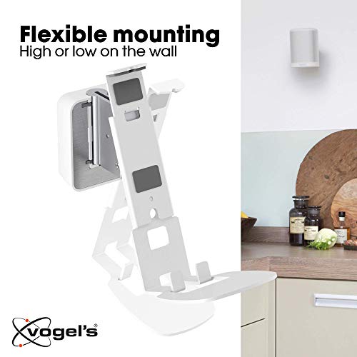 Vogels SOUND 4201 luidspreker muurbeugel voor Sonos One (SL) en Play:1, max. 5 kg, kantelbaar -30°/+30°, zwenkbaar tot 70° (links/rechts), wit, 1 beugel - EDV-Guru (Guru e.U.)