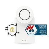 Nuki Smart Lock 3.0, slim deurslot voor sleutelloze toegang zonder ombouw, achteraf te monteren elektronisch deurslot, AV-TEST gecertificeerd, wit - EDV-Guru (Guru e.U.)