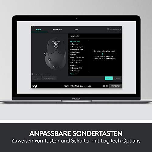 Logitech MK850 Performance Kabelloses Tastatur-Maus-Set, Bluetooth & 2.4 GHz Verbindung via USB-Empfänger, Multi-Device, 24 bis 36-Monate Akkuleistung, Handballenauflage, Deutsches QWERTZ-Layout - EDV-Guru (Guru e.U.)
