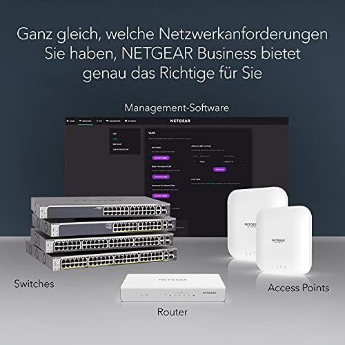NETGEAR GS108GE LAN 交换机 8 端口网络交换机（即插即用千兆位交换机 LAN 分配器、LAN 分配器、以太网集线器、无风扇金属外壳、ProSAFE 终身保修） - EDV-Guru (Guru e.U.)