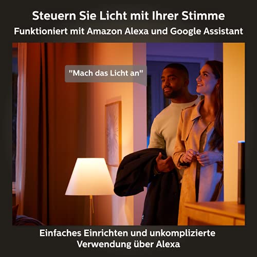 Philips Hue White & Col. Amb. E27 LED lámpa indítókészlet 2db-os intelligens gomb, 16 millió szín, szabályozható, alkalmazáson keresztül vezérelhető, kompatibilis az Amazon Alexával (Echo, Echo Dot) - EDV-Guru (Guru e.U.)