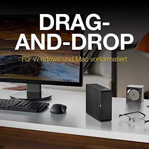 Disco rígido externo Seagate Expansion Desktop de 18 TB, 3,5 polegadas, USB 3.0, PC e notebook, 2 anos de serviço de resgate de dados, número do modelo: STKP18000402 - EDV-Guru (Guru e.U.)
