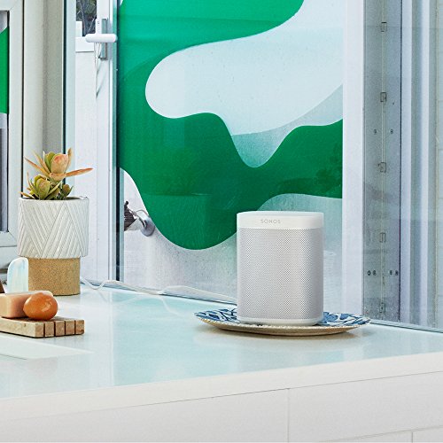 Set Sonos One Smart Speaker da 2 stanze, bianco / nero - Altoparlanti WiFi intelligenti con controllo vocale Alexa e AirPlay - Due altoparlanti multiroom per streaming musicale illimitato - EDV-Guru (Guru e.U.)
