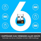 Logitech MK850 Performance Kabelloses Tastatur-Maus-Set, Bluetooth & 2.4 GHz Verbindung via USB-Empfänger, Multi-Device, 24 bis 36-Monate Akkuleistung, Handballenauflage, Deutsches QWERTZ-Layout - EDV-Guru (Guru e.U.)