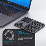 CSL - Bluetooth Numpad - Wireless number pad with multifunctional keys - Keypad aluminum - 35 keys - Bluetooth 3.0 - Wireless - compatible with Apple PC Notebook Tablet Laptop - Windows Android iOS - EDV-Guru (Guru e.U.)
