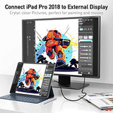 Câble uni USB C vers HDMI 4K [Tresse, alliage d'aluminium] Câble USB Type C vers HDMI (compatible Thunderbolt 3) compatible avec iPad Pro/Air, MacBook, Galaxy, Huawei P40 etc. - 1,8 m - EDV-Guru (Guru e.U.)