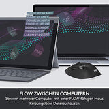 Logitech MK850 Performance Kabelloses Tastatur-Maus-Set, Bluetooth & 2.4 GHz Verbindung via USB-Empfänger, Multi-Device, 24 bis 36-Monate Akkuleistung, Handballenauflage, Deutsches QWERTZ-Layout - EDV-Guru (Guru e.U.)