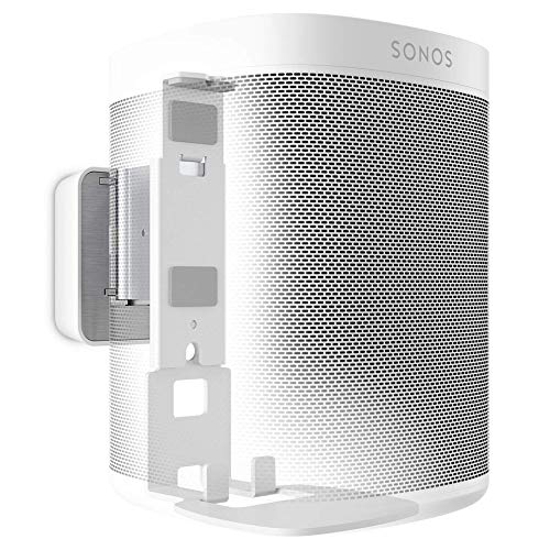 Vogels SOUND 4201 luidspreker muurbeugel voor Sonos One (SL) en Play:1, max. 5 kg, kantelbaar -30°/+30°, zwenkbaar tot 70° (links/rechts), wit, 1 beugel - EDV-Guru (Guru e.U.)