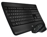 Set mouse-ul tastatură fără fir Logitech MX900 Premium, conexiune la 2,4 GHz prin receptor USB, mouse MX cu funcție de comutare ușoară, taste iluminate din spate, PC/laptop, aspect NL QWERTY - negru - EDV-Guru (Guru e.U.)