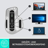 Logitech MX Master 3 kablosuz fare, USB alıcısı aracılığıyla Bluetooth ve 2,4 GHz bağlantı, 4000 DPI sensör, ultra hızlı kaydırma, tüm yüzeyler için, 7 düğme, PC/Mac/iPadOS - açık gri - EDV-Guru (Guru e.U.)