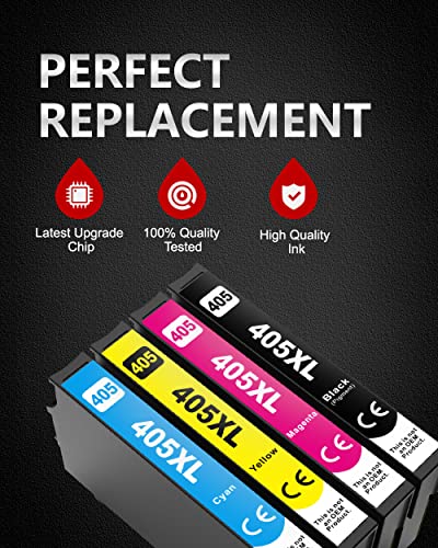 INK4U 405XL Tintenpatrone Kompatibel für Epson 405XL für Epson Workforce Pro WF-3820DWF WF-3825DWF WF-4825DWF WF-4830DTWF WF-7830DTWF WF-7835DTWF WF-7840DTWF (4er-Pack) - EDV-Guru (Guru e.U.)