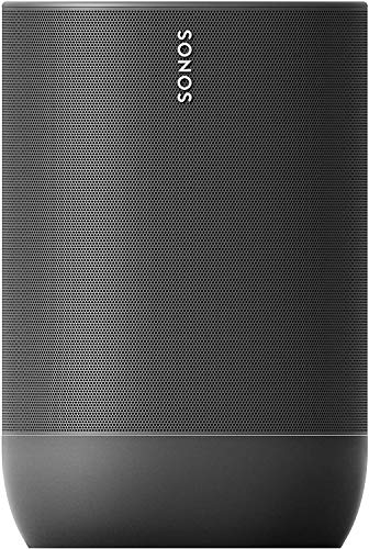 Sonos Move Smart Speaker (waterdichte WiFi- en Bluetooth-luidspreker met Alexa-spraakbediening, Google Assistant en AirPlay 2 - draadloze buitenmuziekdoos met batterij voor muziekstreaming) zwart - EDV-Guru (Guru e.U.)