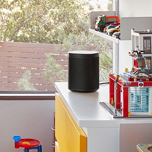 Set Sonos One Smart Speaker da 2 stanze, bianco / nero - Altoparlanti WiFi intelligenti con controllo vocale Alexa e AirPlay - Due altoparlanti multiroom per streaming musicale illimitato - EDV-Guru (Guru e.U.)