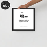 Gerahmtes Poster Auf Fotopapier Schwarz / 12×12