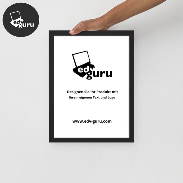 Gerahmtes Poster Auf Fotopapier Schwarz / 12×16