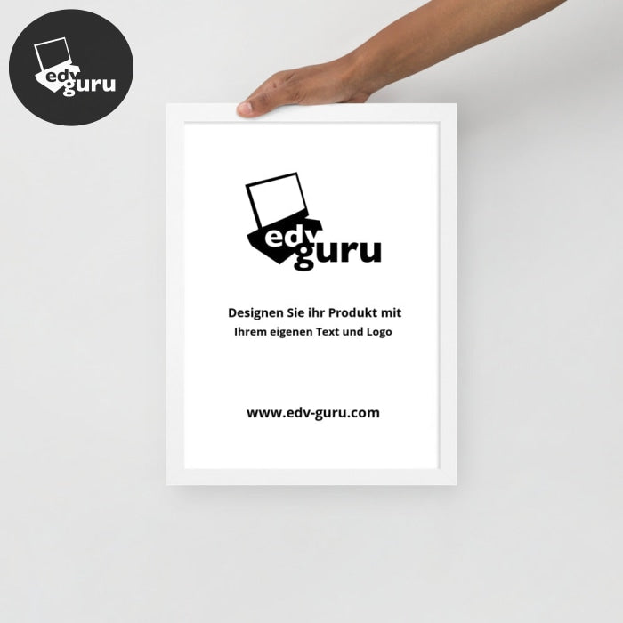 Gerahmtes Poster Auf Fotopapier Weiß / 12×16
