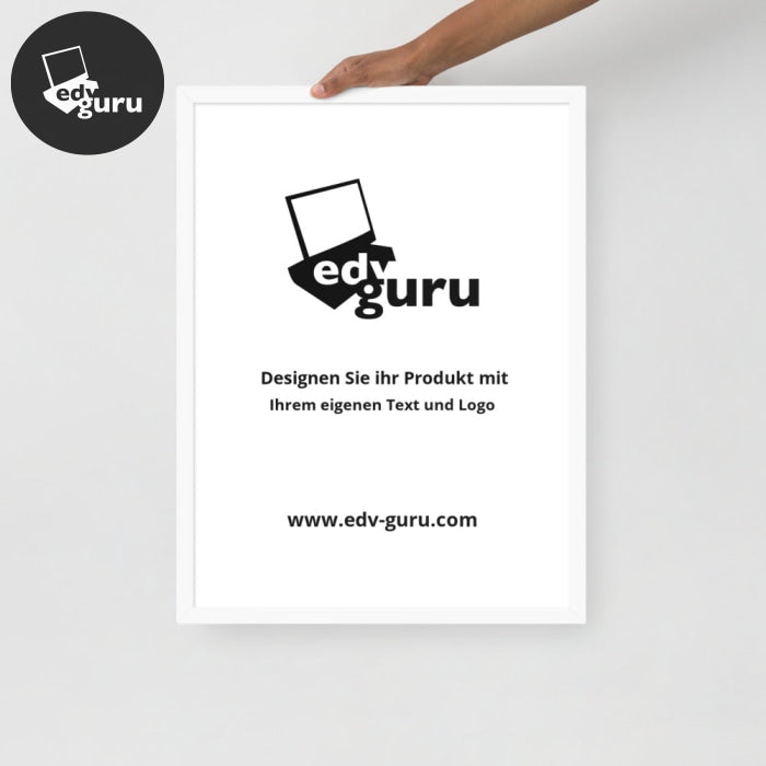 Gerahmtes Poster Auf Fotopapier Weiß / 18×24