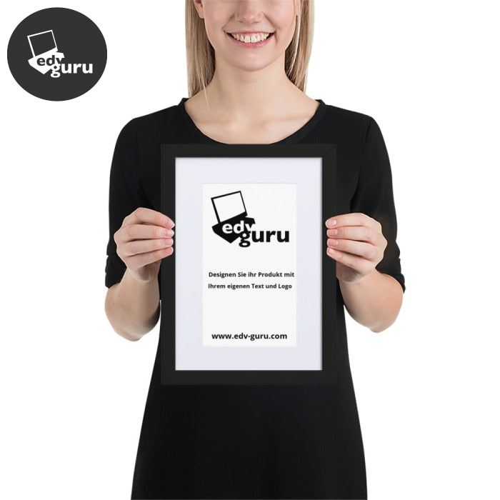 Framed Poster On Matte Paper With Matte Black / 21×30 Cm
