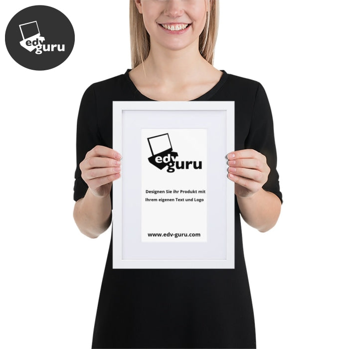 Framed Poster On Matte Paper With Matte White / 21×30 Cm