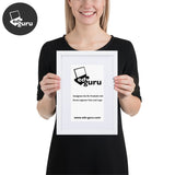 Framed Poster On Matte Paper With Matte White / 21×30 Cm