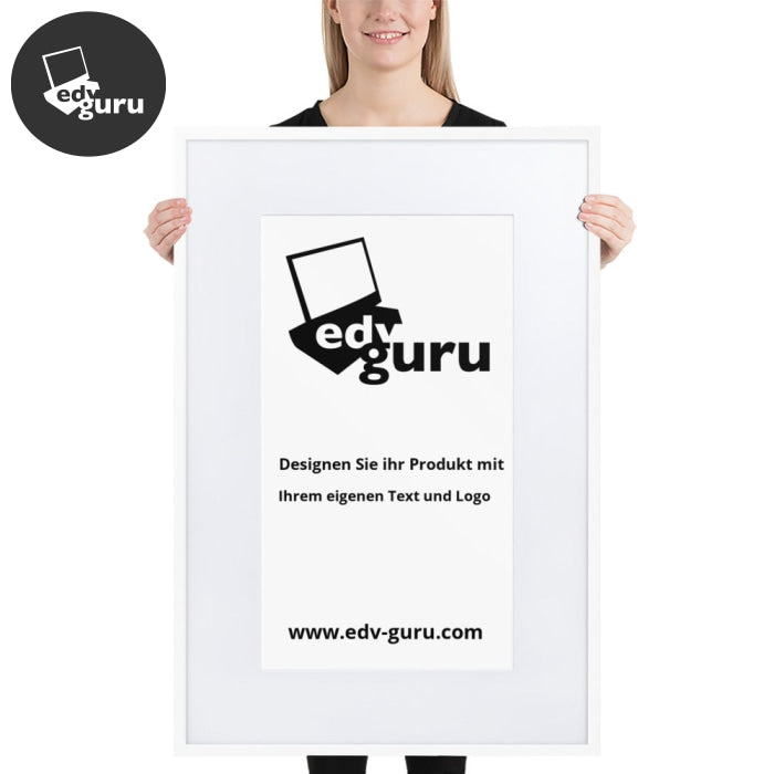 Framed Poster On Matte Paper With Matte White / 61×91 Cm