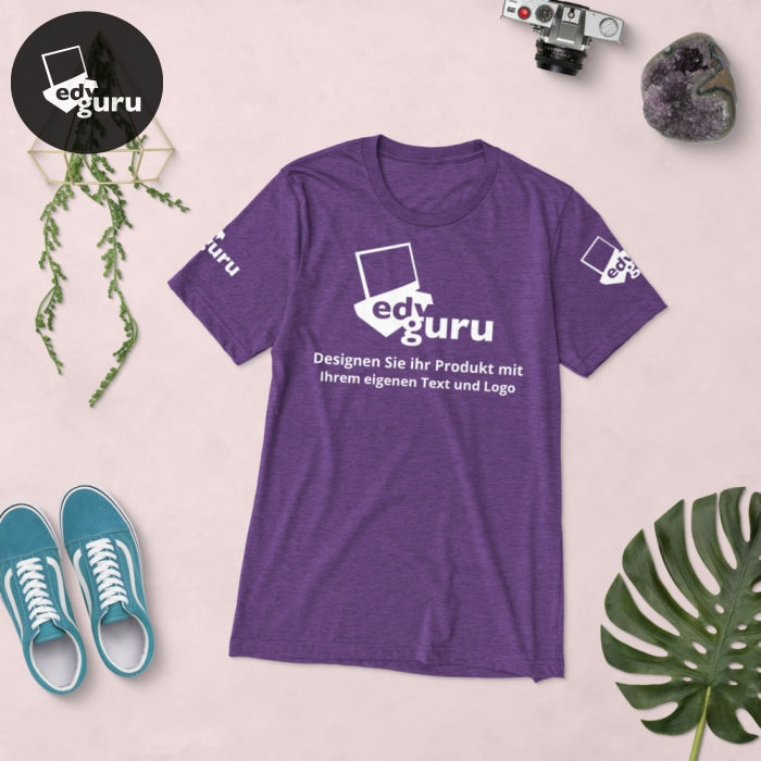 T-shirt manga curta Roxa Triblend / Xs