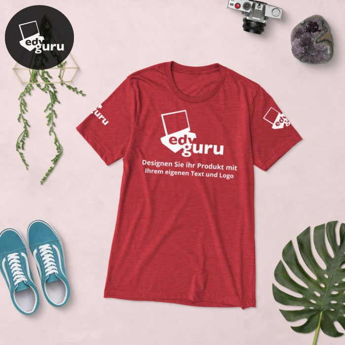 T-shirt manga curta vermelha Triblend / Xs