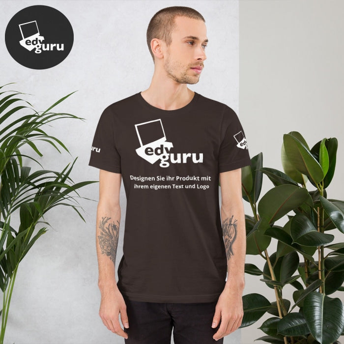 Kısa kollu unisex tişört Kahve / S