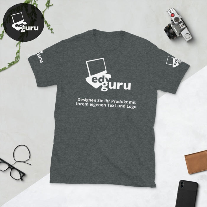 Rövid ujjú uniszex póló, sötét heather / S