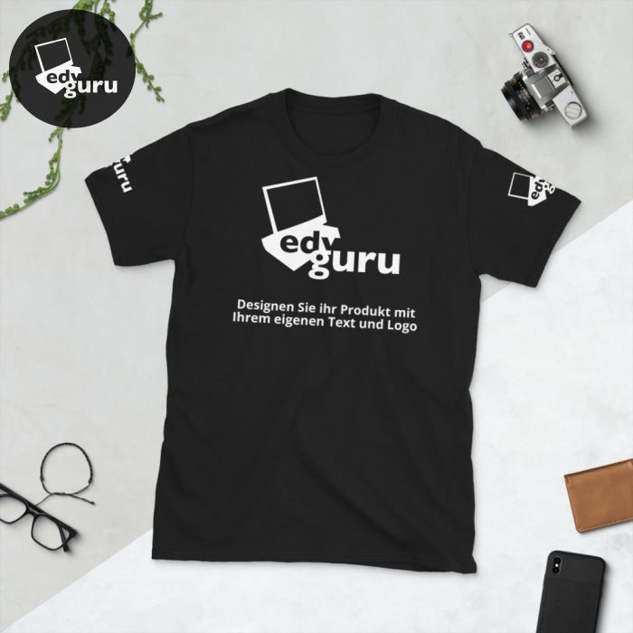 Rövid ujjú unisex póló Fekete / S