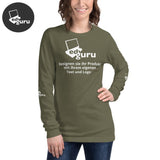 Unisex tričko s dlouhým rukávem vojenská zelená / Xs