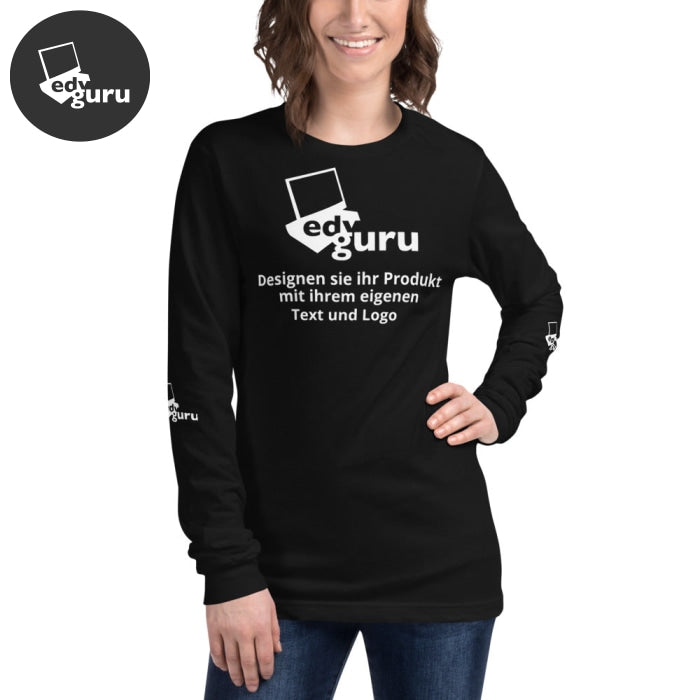 Unisex tričko s dlouhým rukávem Black / Xs