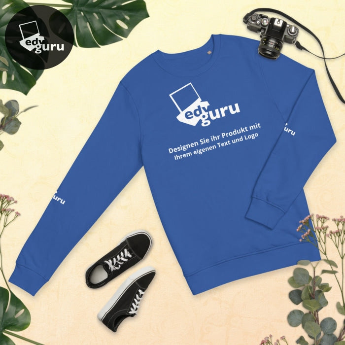 Uniszex bio pulóver királykék / S